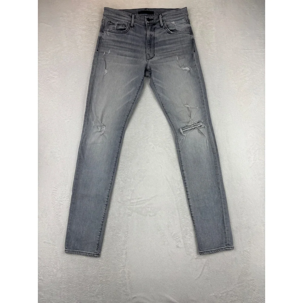 Joes Mens 31x34 Jeans Brixton Slim Straight Distressed Grungy Grey Denim